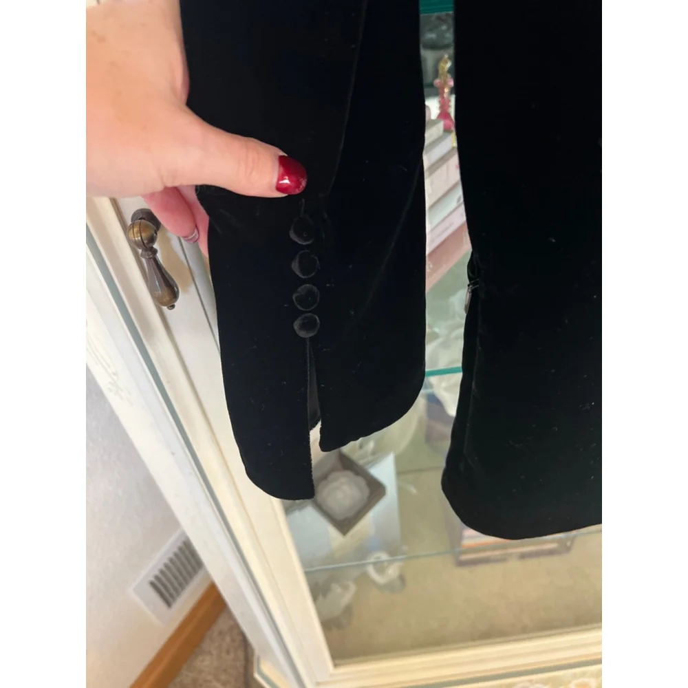 NWT Saint Laurent Black Velvet Mini Dress S - Picture 6 of 15